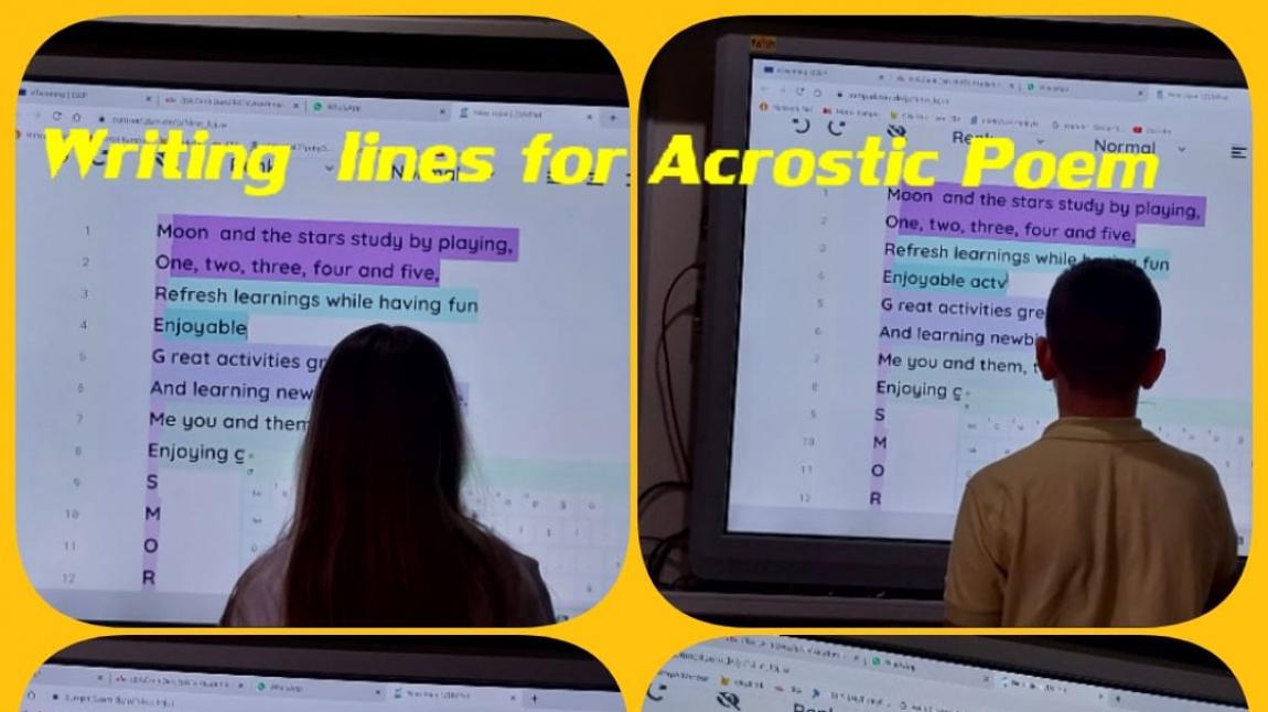 Writing Lines For Acrostic Poem